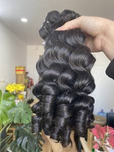 Offre spéciale 100% cambodgien vietnamien cheveux humains armure faisceaux de haute qualité doux cheveux bruts vague naturelle courte lâche vague profonde cheveux - Product Image 3