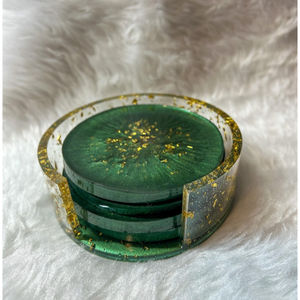 Premium Resin Glitter <b>Marble</b> <b>Coasters</b> Handmade Elegant Sparkling Drinkware Stylish Modern Tabletop Decor Artistic Resin Craft - Product Image 6