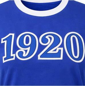 T-shirts personnalisés pour femmes de la sororité Zeta Phi Beta, col rond, 100% coton, bleu, coupe classique, été, appliques, respirants - Product Image 2