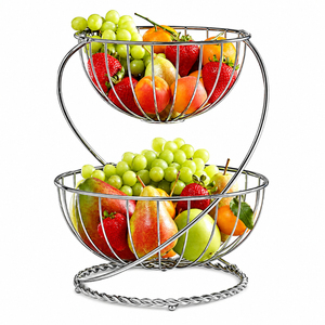 Gold Wire Fruit <b>Basket</b> Metal Iron Countertop <b>Storage</b> Bowl Kitchen Centerpiece Organizer for Fruit Vegetable Bulk Wholesale - Product Image 5