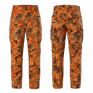 100% Cotton Sublimation Camouflage <b>Cargo</b> Pants OEM ODM Multi Pocket Outdoor Workwear Trousers Casual Utility Pants for <b>Men</b> - Product Image 6