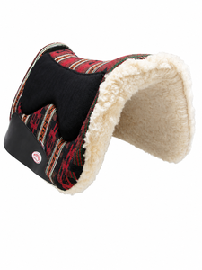 Tapis de selle Western Mustang avec doublure en polaire et tissu à motifs pour l'équitation - Product Image 6