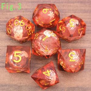 Jeu de dés en résine non toxique, dés polyédriques en résine écologiques pour jeux de rôle de table professionnels, accessoires de jeu en gros - Product Image 2