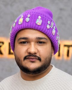 Pink Character Print Beanie Hat 56-58CM Acrylic <b>Winter</b> <b>Cap</b> Street Style Men's Casual Wear - Product Image 4