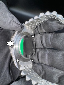 ZAWO 41mm Men's Stainless Steel <b>Watch</b> VVS1 Moissanite Diamond <b>Automatic</b> Movement Hip Hop Handmade Sports 22mm Glass - Product Image 5