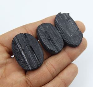 Prix de gros – Pierres précieuses naturelles de tourmaline noire Druzy, cabochons de qualité supérieure, matériau de la meilleure qualité pour la fabrication de bijoux - Product Image 2