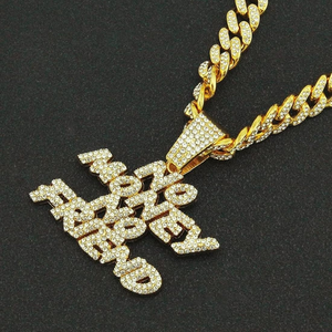Gold Plated 925 Silver Cuban <b>Chain</b> Pendant Necklace Brilliant Cut <b>Diamonds</b> Letter Pendant Unisex Hip Hop Jewelry for <b>Mens</b> Womens - Product Image 5