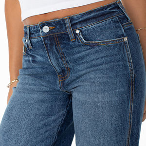 กางเกงยีนส์ผู้หญิงคุณภาพสูงสั่งตัดได้ ดีไซน์ล่าสุด ลวดลายเรียบง่าย ราคาถูก ขายส่ง - Product Image 5