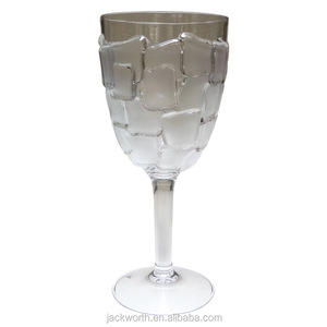 JACK WORTH Chope à bière moderne en plastique acrylique transparent de 18 oz avec design de surface - Product Image 4