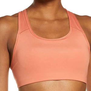 Woman's <b>Peach</b> Racer back Sports Bra Seamless Yoga Running Fitness Workout Crop <b>Top</b> Breathable Activewear Gym Training Wear - Product Image 3