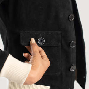 Furat Leathers Black <b>Suede</b> Sheep Leather Bomber <b>Jacket</b> Maroon Quilted Eco-Friendly Quick Dry 3D Embroidery Breathable Winter - Product Image 2