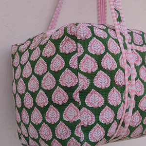 Nuevas Bolsas de Viaje Acolchadas de Algodón Hechas a Mano, Ligeras, Personalizables, Duraderas, Ecológicas, de Gran Capacidad, con Cierre de Cremallera - Product Image 3