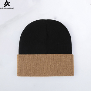 Wholesale Custom Super Quality <b>Wool</b> Blend Breathable Waterproof Unisex Jacquard Plaid <b>Beanie</b> Hats Custom Printed Logo Winter - Product Image 5