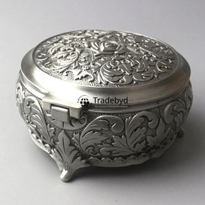 Boîte décorative en métal de qualité supérieure, faite à la main, pour rangement, par Tradebyd - Product Image 2