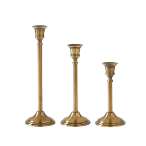 Venta al por mayor de portavelas de la mejor calidad para decoración del hogar, portavelas con acabado en latón, de aluminio fundido, hecho a mano y personalizado. - Product Image 5