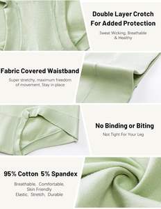 Braguitas Modernas para Mujer, Estilo Hipster, Transpirables, Tejido Suave, Elástico, Cobertura Total, Uso Diario, Sensación Suave - Product Image 6