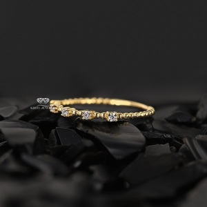 Anillo de Diamantes de Oro Amarillo de Primera Calidad, Corte Brillante Redondo, Diamantes Naturales, Estilo Clásico, Anillo de Compromiso para Mujer - Product Image 5