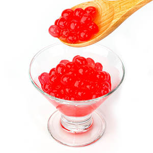 Billes de tapioca éclatantes à la fraise - pour les desserts au bubble tea et les friandises glacées - Product Image 2