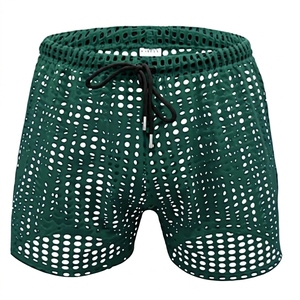 Men's Mesh <b>Boxer</b> Shorts <b>Polyester</b> Breathable Quick Dry Loose Fit Casual Underwear Lightweight Comfortable Sports Lounge Shorts - Product Image 3