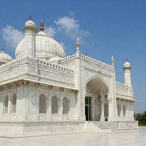 มัสยิดหินอ่อนสีขาว ดีไซน์ภายนอกแกะสลักด้วยมือ งานแกะสลักหินอ่อนพร้อมลวดลายดอกไม้ตกแต่งผนังภายนอก - Product Image 2