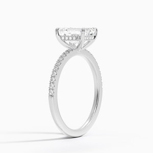 BOJ <b>Ring</b> 085 <b>Emerald</b> Cut 925 <b>Silver</b> Halo Prong Stone Solitaire Diamond <b>Ring</b> 2ct D Color VVS1 Moissanite GRA Certified Low Price - Product Image 2