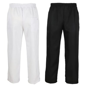 Pantalon de cuisine léger et décontracté pour chef, respirant, taille élastique, noir et blanc, professionnel, pour restaurant, pour hommes - Product Image 4