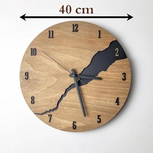 Modern Natural Wood <b>Wall</b> <b>Clock</b> with Numbers <b>Silent</b> Unique Wood Minimalist <b>Wall</b> <b>Clock</b> With hour numbers By M/S SHAAD HANDICRAFTS - Product Image 2