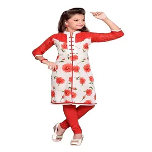 New letest Stylish Big dot gold colour party wear girls frock
