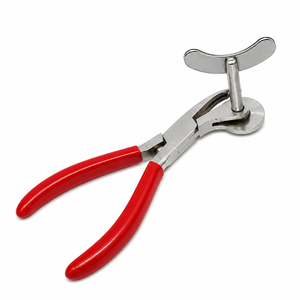 Alicates de joyería de acero inoxidable con mangos rojos para la elaboración de joyas DIY, corte baguette cónico - Product Image 6