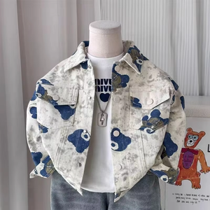 Nouvelle Veste Tendance Garçon 2026 – Col Rabattu en Jean pour Printemps, Tenue pour Tout-Petits et Enfants - Product Image 3