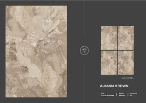 กระเบื้องพอร์ซเลนเคลือบเงาขนาดใหญ่ 120x180 ซม. หนา 9 มม. พื้นผิวกันลื่น พร้อมขอบตกแต่ง สำหรับห้องนั่งเล่น - Product Image 6