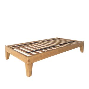 European Style Simple Oak Frame Luxury Double <b>Bed</b> Modern Bedroom Furniture <b>Queen</b> <b>Size</b> Mango Classic Wooden <b>Beds</b> Frames Home Use - Product Image 1