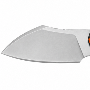 Cuchillos de desollar para exteriores con mango contorneado naranja y negro, hoja satinada de perfil ancho, protector de dedos y ojal para cordón, para trabajos de campo - Product Image 2