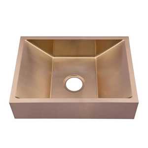 Luxury Square Rose Gold Vessel Sink Above Counter Brushed Stainless Steel Bathroom <b>Basin</b> Modern Vanity Washbowl - Product Image 4