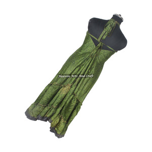 Nuevo Vestido Bohemio de Seda Sari Indio para Mujer, Compra en Línea Directamente del Fabricante, Elegante Vestido de Noche sin Mangas para Damas - Product Image 5