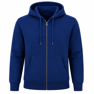 Sweat à capuche zippé premium pour l'hiver, style streetwear décontracté, avec logo personnalisé, entièrement zippé, en molleton de polyester respirant, marque privée - Product Image 5