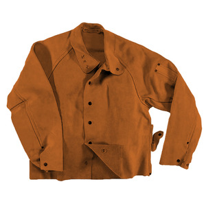 Veste de soudeur en cuir entièrement réglable, résistante au feu, résistance à la chaleur 500C-1000C, sécurité industrielle, usage intensif - Product Image 3