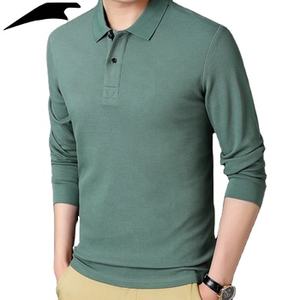 สีทึบแขนยาวเสื้อโปโลสำหรับผู้ชายแฟชั่นสบายๆออกแบบโลโก้ที่กำหนดเองราคาถูกพรีเมี่ยมขายส่ง OEM ส่งออกที่มีคุณภาพ - Product Image 4