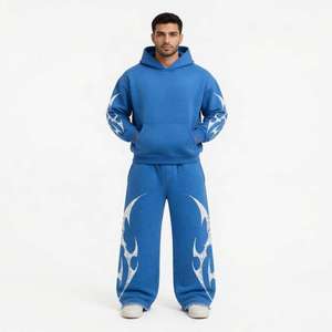 Nuevo Conjunto de Sudadera y Pantalones Deportivos Personalizados de 400 g/m² para Hombre, Conjunto Deportivo de Dos Piezas de Felpa de Alta Calidad para Hombre - Product Image 2