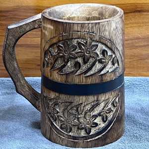 High Quality Wooden Stein Beer <b>Mug</b> Trending Crafted Tankard for Home Hotel or Restaurant Use Vintage style with handle <b>mug</b> - Product Image 6