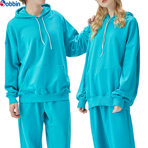 Conjunto Deportivo Personalizado para Mujer, Sudadera con Capucha Rosa de 2 Piezas, Pantalones Casuales Unisex, Color Sólido, Manga Larga, 100% Algodón - Product Image 5