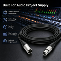 Câble audio XLR professionnel OEM personnalisé de haute qualité, 3 broches mâle-femelle, 3m, 4m, 5m, pour mixeur, amplificateur, haut-parleur