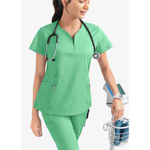 Conjunto de Uniforme Médico Profesional para Mujer, Ropa de Trabajo Elástica para el Cuidado de la Salud con Bolsillos - Product Image 3