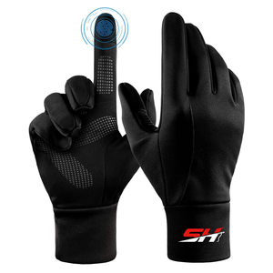 Gants de course confortables, doublure polaire isolante, intérieur doux et chaud pour hommes et femmes, athlètes de course en plein air - Product Image 1