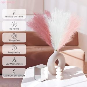 150 pièces de fleurs artificielles roses duveteuses de 21,6 pouces, fausses tiges de pampa courtes, couleur blush, pour remplissage de vase, herbe de pampa colorée - Product Image 3