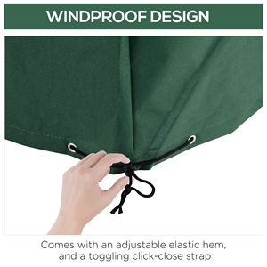 Funda para Sofá Seccional de Exterior Resistente, 97 x 65 x 26 Pulgadas, Impermeable, con Protección contra la Intemperie, Verde Oscuro - Product Image 5