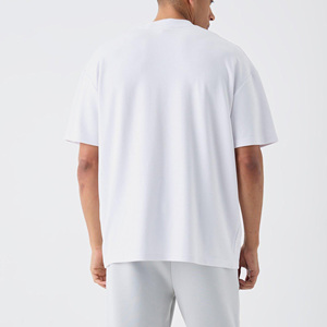 Camiseta Blanca Oversize de Algodón para Hombre, Manga Corta, Cuello Redondo, Diseño con Letras Estampadas, Estilo Casual Urbano, Logotipo Frontal y Precios Bajos - Product Image 2