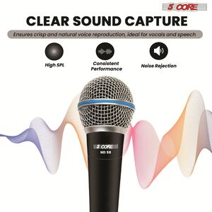 Microfono Dinamico Professionale con Cavo per Karaoke e Canto XLR - Product Image 3
