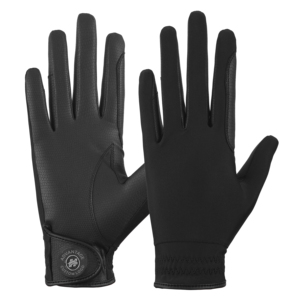 Guantes de equitación premium Amara de microfibra y gamuza, transpirables, con diseño de agarre mejorado y cierre de velcro precurvado en la muñeca. - Product Image 1