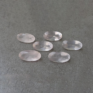 Pierre précieuse naturelle de quartz rose facettée de qualité AAA+, de forme ovale, calibrée, pour la fabrication de bijoux - Product Image 1